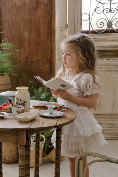 FLO19｜(75-140) 鏤空泡泡袖上衣12