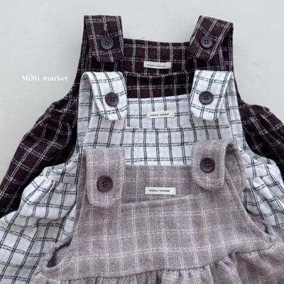 mimi market20 (65-85cm)  格紋背心吊帶裙2