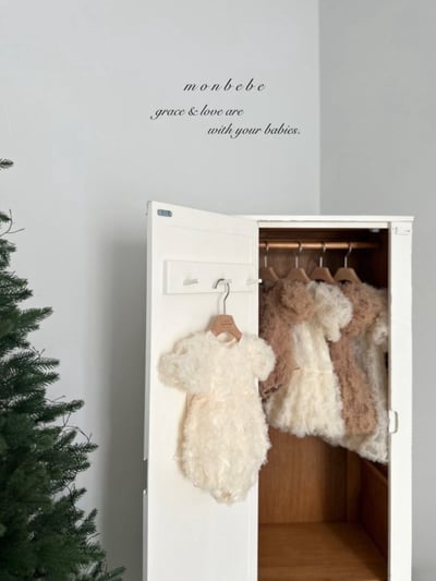 MONBEBE19｜(6m-24m) 層次薄紗綁帶包屁衣13