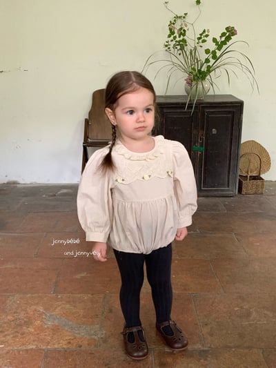 JE474｜(66-90cm) 蕾絲刺繡包屁衣16