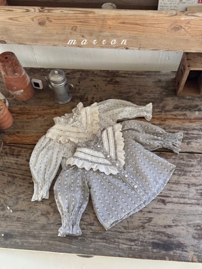 Marron13｜(1y-6y) 層次蕾絲花邊襯衫7