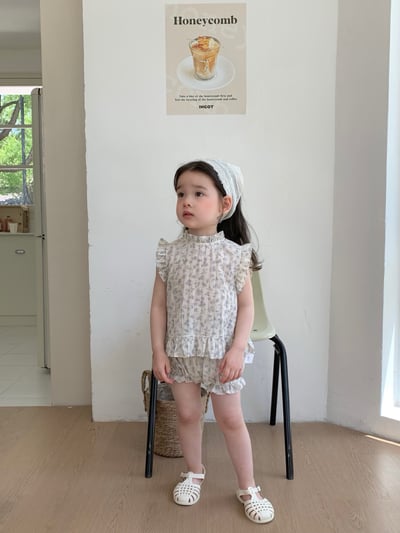 JE47｜(73-100cm) 無袖碎花套裝15