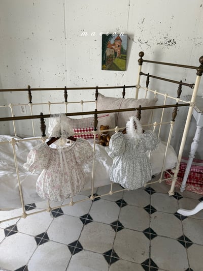 Marron09｜(3m-18m 1y-6y) 復古小碎花套裝2