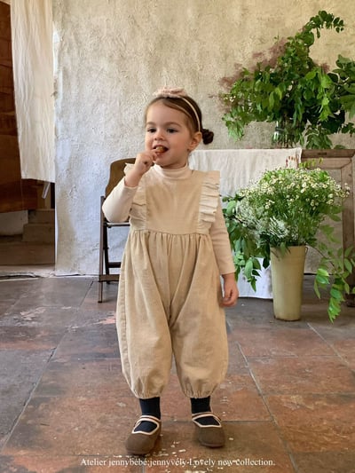 JE591｜(73-100cm) 蕾絲花邊連身褲/素面高領上衣24