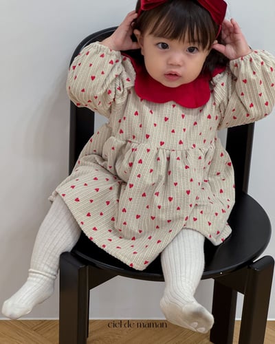 Cieldemaman18｜(3M~15M)  愛心翻領連身裙8