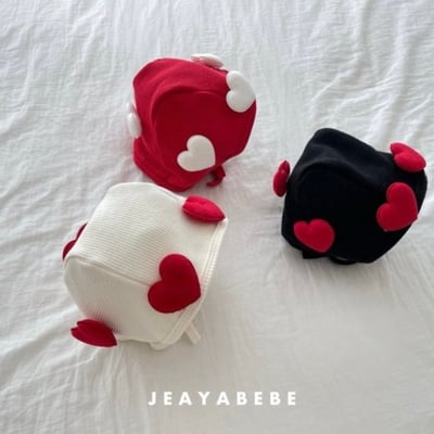 JEAYA11｜(70cm-110cm) 3色愛心綁帶帽3