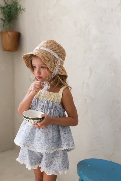 FLO30｜(75-140) 田園碎花無袖上衣10