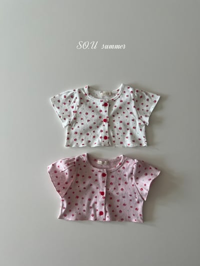 SO.U18｜(6m-4y) 玫瑰短袖開襟外套5