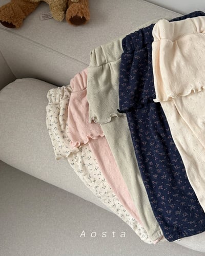 AOSTA29｜(6m-5y) 捲邊裙襬長褲7