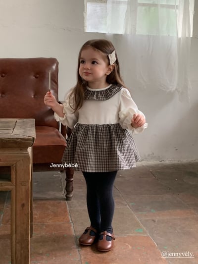 JE583｜(66-90cm) 格紋蝴蝶結綁帶包屁衣17