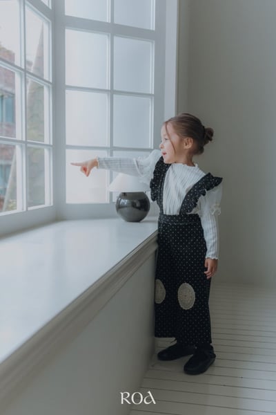 ROA29｜(80cm-120cm) 2色氣質點點吊帶褲7