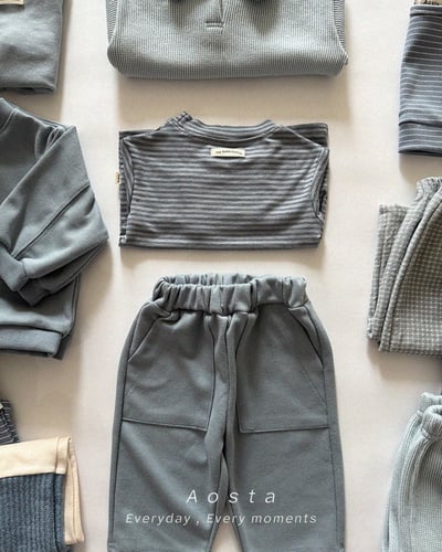 AOSTA07｜(6m-5y) 日常口袋直筒褲14