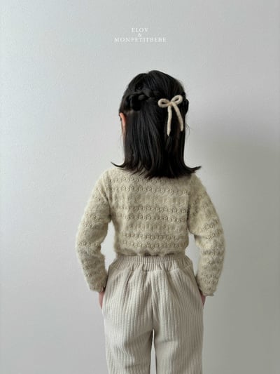 Monpetitbebe07｜(70cm-110cm) 捲邊壓紋花上衣11