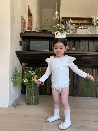 jenny bébé｜(66-90cm) 蕾絲花邊包屁衣2