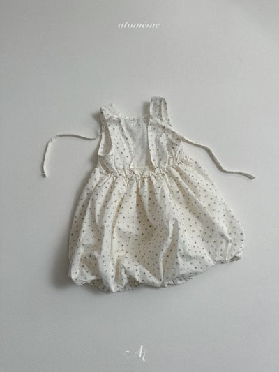 Atomeme42｜(70-110) 碎花綁帶氣球洋裝7