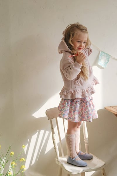 FLO51｜(75-140) 2色鬱金香棉裙20