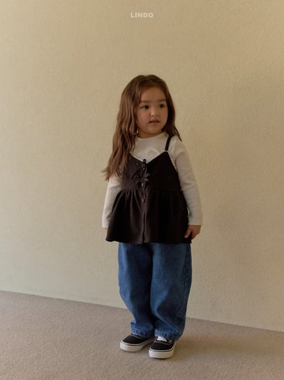 Lindo47｜(80cm-125cm) 荷葉邊肩帶背心16