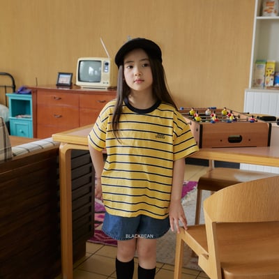 BEAN23｜(65-120cm) 拼色條紋上衣12