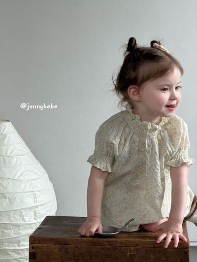 JE715｜(80-110cm) 小碎花縮口袖套裝18