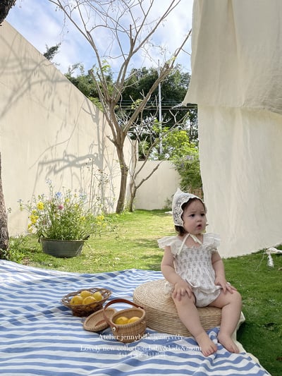 JE20｜(66-120cm) 無袖抓皺碎花包屁衣/洋裝17