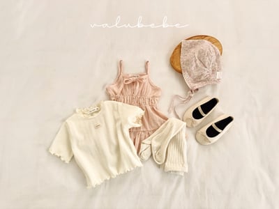 Valubebe 57｜(65-90cm) 褶皺吊帶洋裝5