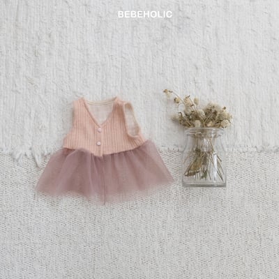 Bebe holic14｜(3m-18m) 壓紋薄紗背心4