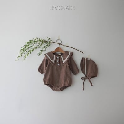 LEMONADE44｜(55cm-85cm) 2色尖翻領包屁衣含帽子19
