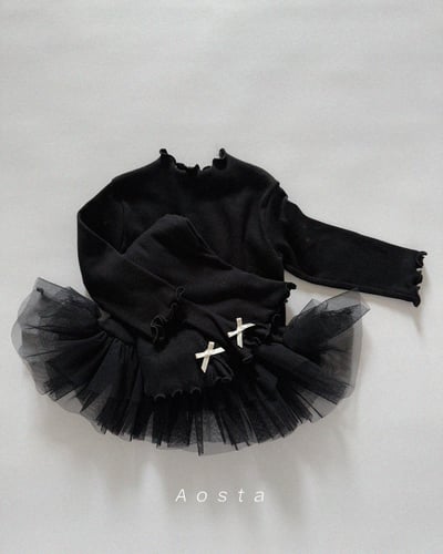 AOSTA34｜(6m-5y) 緞帶捲邊小喇叭褲13