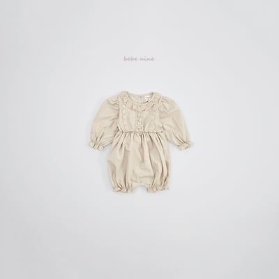 bebe nine11 (65-90) 2色荷葉蕾絲領連身衣12