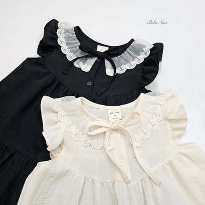 bebe nine42  (65cm-115cm) 2色氣質蕾絲領洋裝3