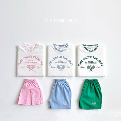 vivid29｜(78cm-125cm) 3款字母V領網球套裝2