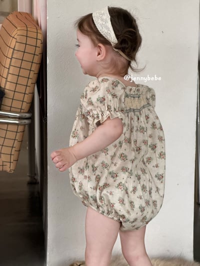 JE720｜(66-120cm) 復古碎花包屁衣/洋裝14