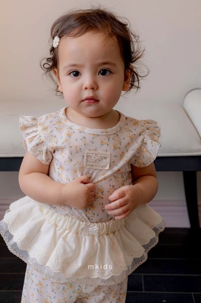 M-KIDS06｜(65-115cm) 素面/碎花飛袖套裝13