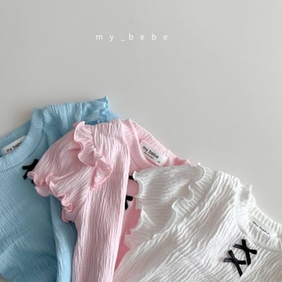 my_bebe35｜(80-120cm) 荷葉層次邊上衣3
