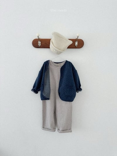 MiniRobe50｜(70-110) 菱格紋雙口袋開襟外套14