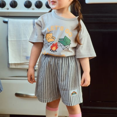 1st blue16｜(~93-118cm) 條紋棉質短褲4