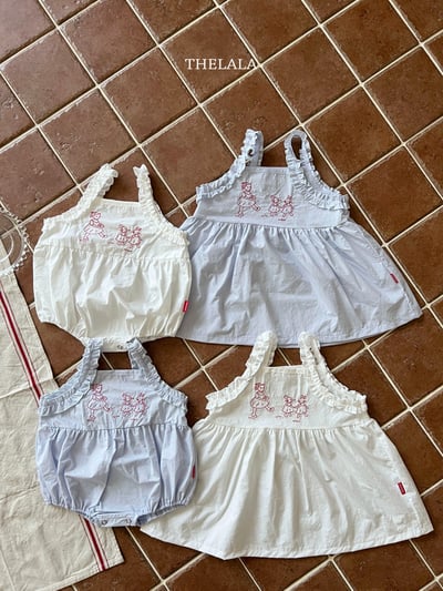 thelala62｜ (70-115) 刺繡花邊無袖洋裝10