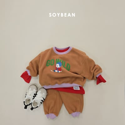 Soybean62｜(75cm-118cm) 北極熊印花抓絨套裝5