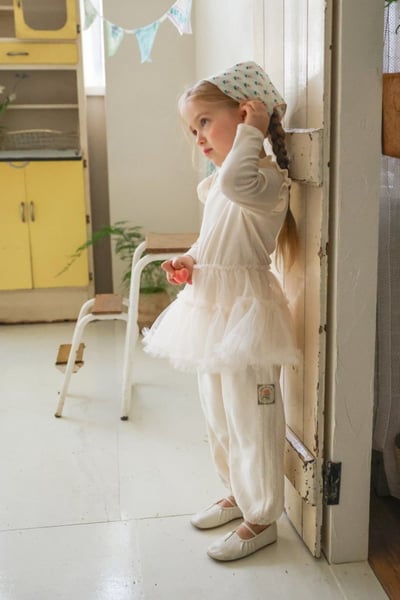 FLO45｜(75-140) 2色滾邊蕾絲縮口褲18