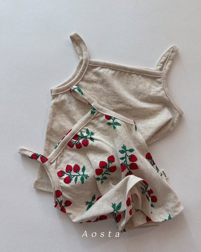 AOSTA24｜(6m-5y) 2款亞麻細肩小可愛2