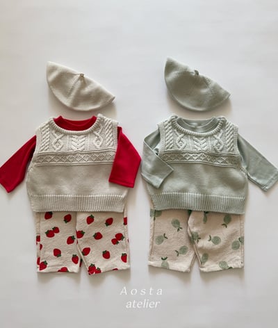 AOSTA41｜(6m-5y) 印花直筒長褲22