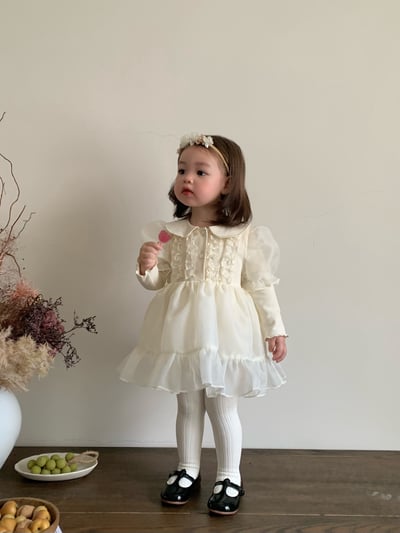 JE622｜(66cm-120cm) 公主袖薄紗包屁衣/洋裝12