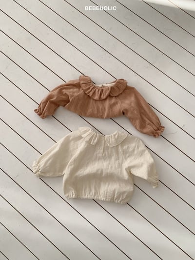 Bebe holic39｜(3m-18m) 花瓣領縮口襯衫18