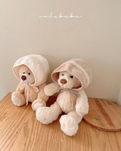 Valubebe83｜(65-80) 蕾絲刺繡綁帶帽18