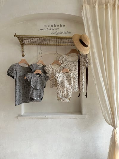 MONBEBE07｜(1y-8y MOM) 公主袖蓬蓬花上衣6