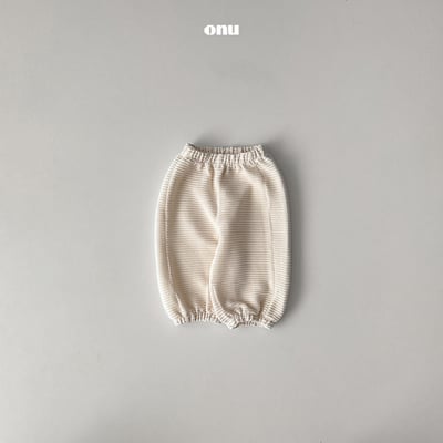 onu 39｜(70cm-115cm) 簡約壓紋磨毛縮口褲3