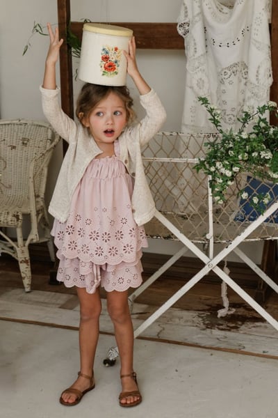 FLO10｜(75-140) 花邊鏤空細肩衣11