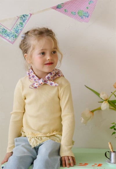 FLO01｜(free) 9色法式鄉村頭巾圍巾15