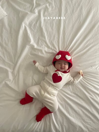 JEAYA11｜(70cm-110cm) 3色愛心綁帶帽8