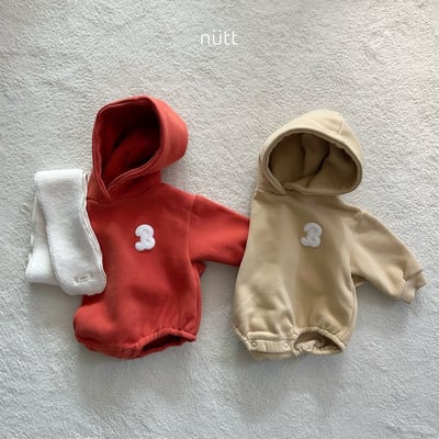 Nutt08｜(3m-16m) 簡約連帽包屁衣含圍巾17